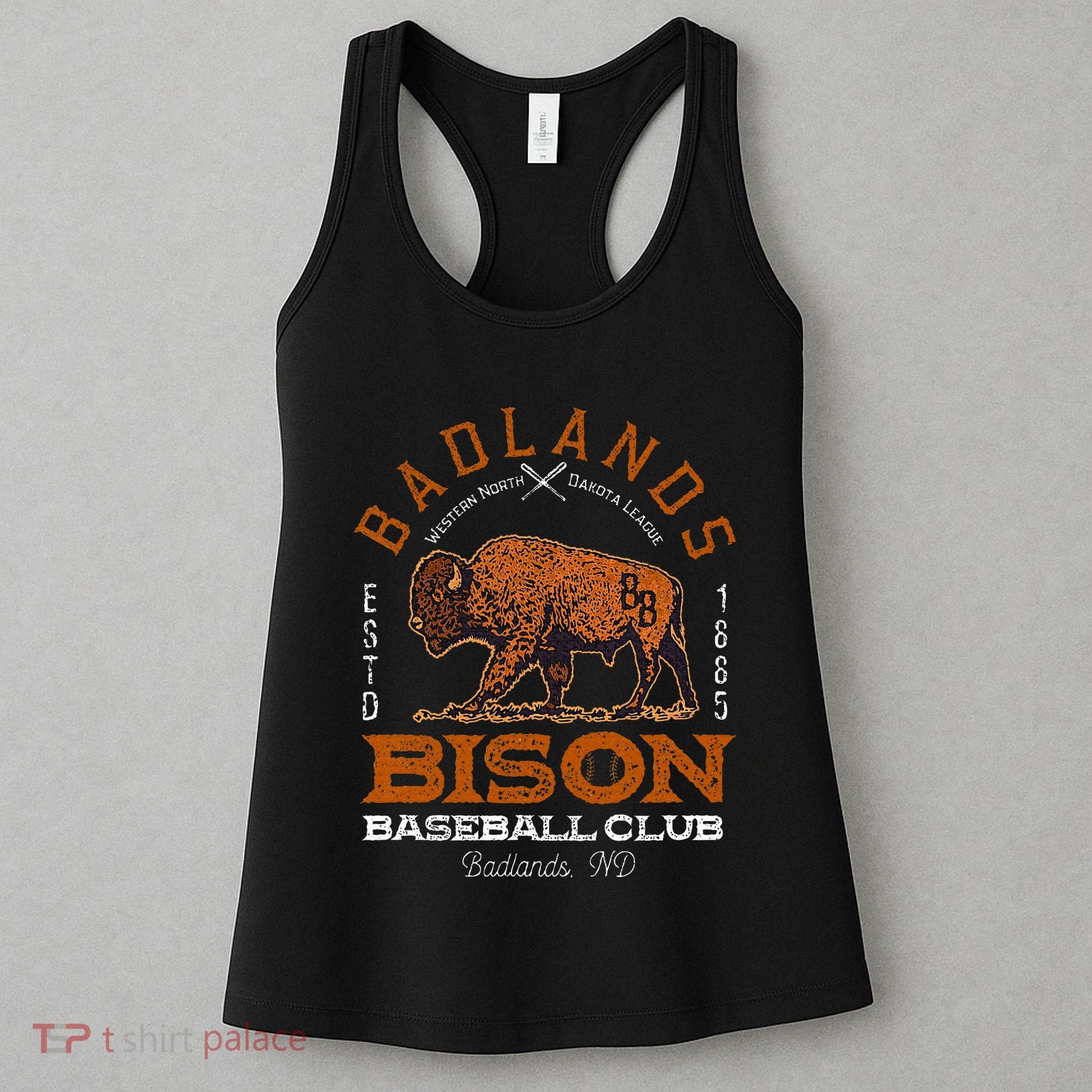 American Bison Baseball Retro Minor League Baseball Team Women's Tank Top