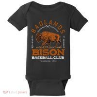 American Bison Baseball Retro Minor League Baseball Team Baby Bodysuit thumb 0