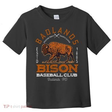 American Bison Baseball Retro Minor League Baseball Team Toddler T-Shirt
