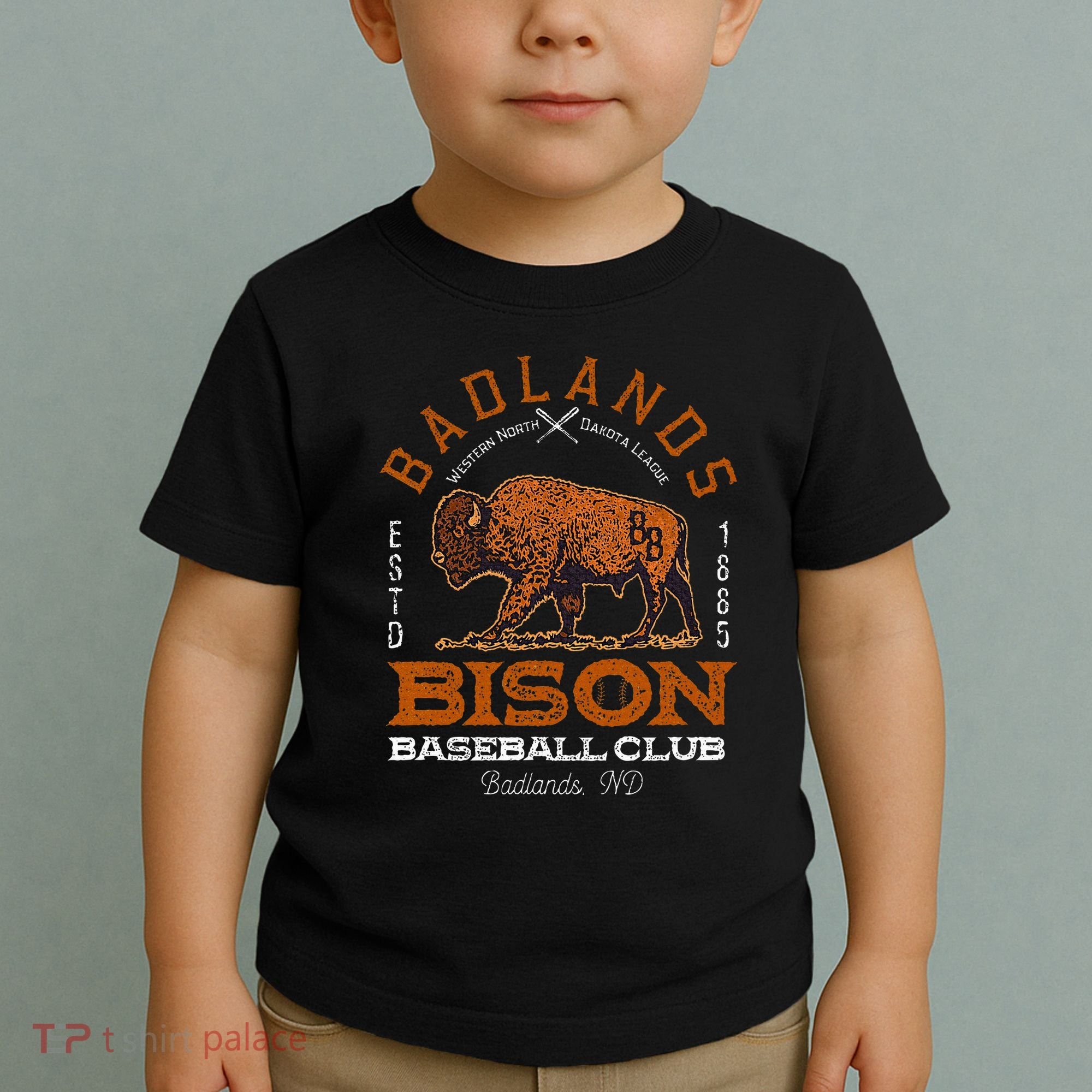 American Bison Baseball Retro Minor League Baseball Team Toddler T-Shirt