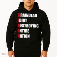 Anti Biden Braindead Idiot Destroying Entire Nation Hoodie thumb 2