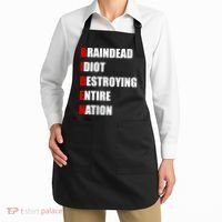 Anti Biden Braindead Idiot Destroying Entire Nation Apron thumb 2