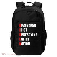 Anti Biden Braindead Idiot Destroying Entire Nation Backpack thumb 0