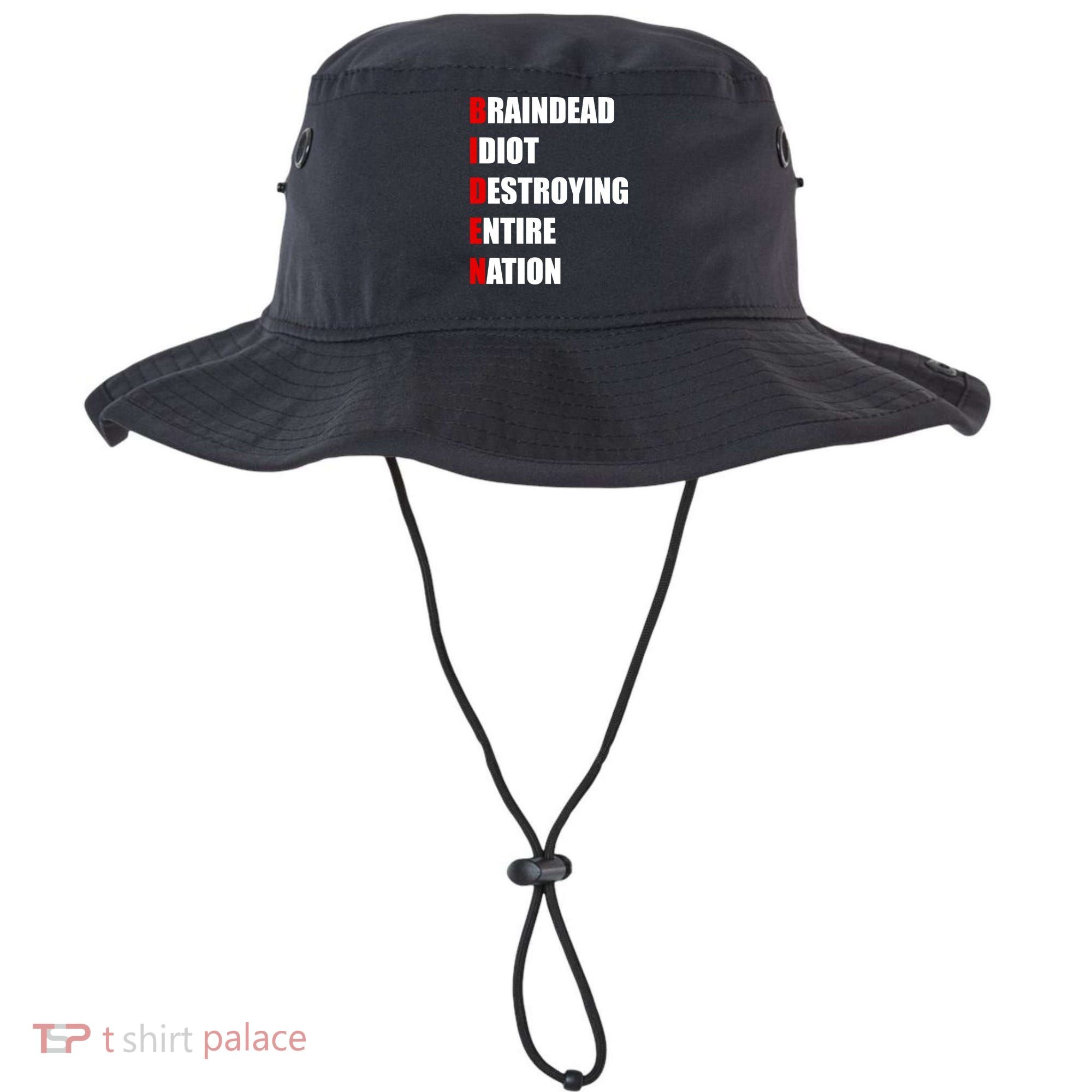 Anti Biden Braindead Idiot Destroying Entire Nation Bucket Hat