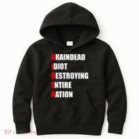 Anti Biden Braindead Idiot Destroying Entire Nation Kids Hoodie thumb 0