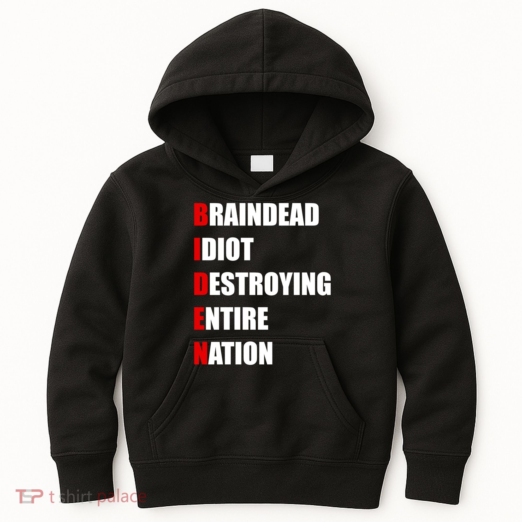 Anti Biden Braindead Idiot Destroying Entire Nation Kids Hoodie