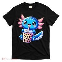 Axolotl Bubble Boba Tea Anime Cute Kawaii Blue Axolotl T-Shirt thumb 0