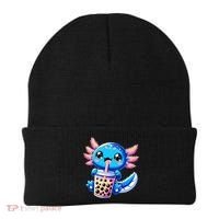 Axolotl Bubble Boba Tea Anime Cute Kawaii Blue Axolotl Beanie thumb 0