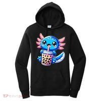 Axolotl Bubble Boba Tea Anime Cute Kawaii Blue Axolotl Women's Hoodie thumb 0