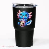 Axolotl Bubble Boba Tea Anime Cute Kawaii Blue Axolotl Tumbler thumb 0