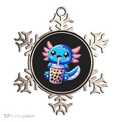 Axolotl Bubble Boba Tea Anime Cute Kawaii Blue Axolotl Ornament