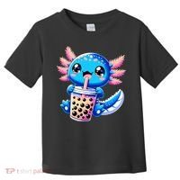 Axolotl Bubble Boba Tea Anime Cute Kawaii Blue Axolotl Toddler T-Shirt thumb 0