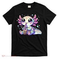 Axolotl Bubble Boba Tea Kawaii Anime Gifts Women T-Shirt thumb 0