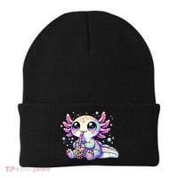 Axolotl Bubble Boba Tea Kawaii Anime Gifts Women Beanie thumb 0