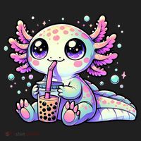 Axolotl Bubble Boba Tea Kawaii Anime Gifts Women Beanie thumb 2