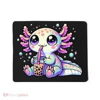 Axolotl Bubble Boba Tea Kawaii Anime Gifts Women Mousepad thumb 0