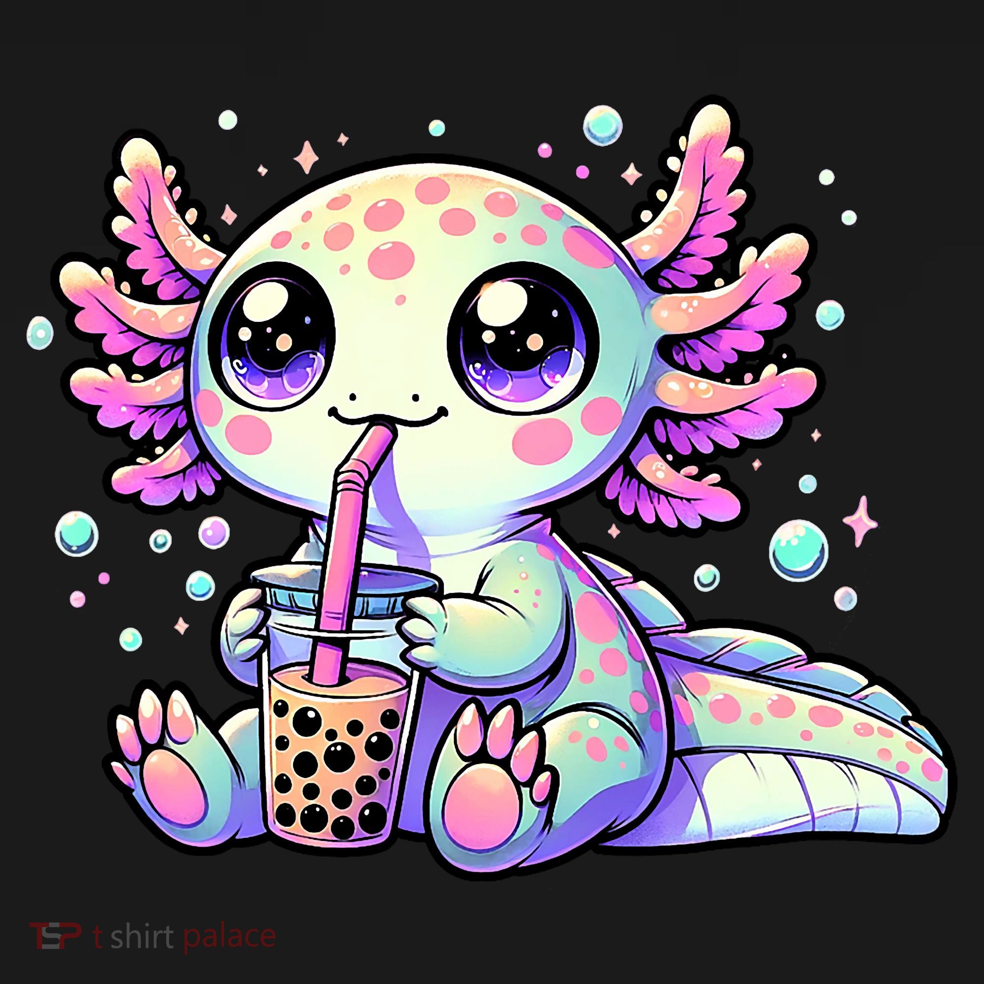 Axolotl Bubble Boba Tea Kawaii Anime Gifts Women Mousepad