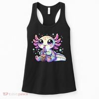 Axolotl Bubble Boba Tea Kawaii Anime Gifts Women Women's Tank Top thumb 0