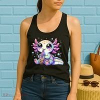 Axolotl Bubble Boba Tea Kawaii Anime Gifts Women Women's Tank Top thumb 2