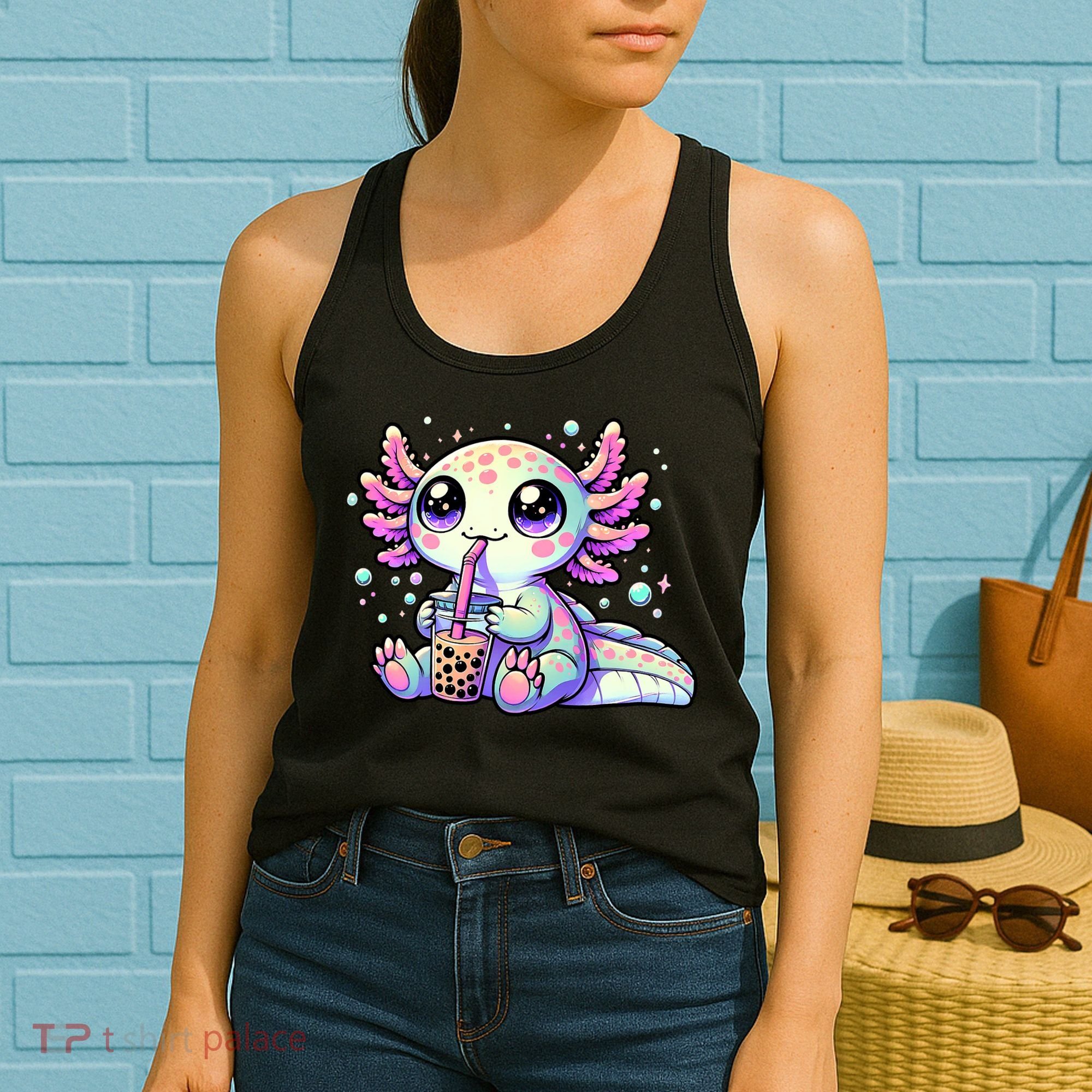 Axolotl Bubble Boba Tea Kawaii Anime Gifts Women Women's Tank Top