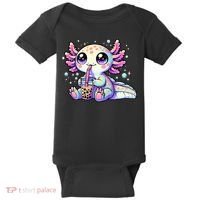Axolotl Bubble Boba Tea Kawaii Anime Gifts Women Baby Bodysuit thumb 0