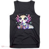 Axolotl Bubble Boba Tea Kawaii Anime Gifts Women Tank Top thumb 0