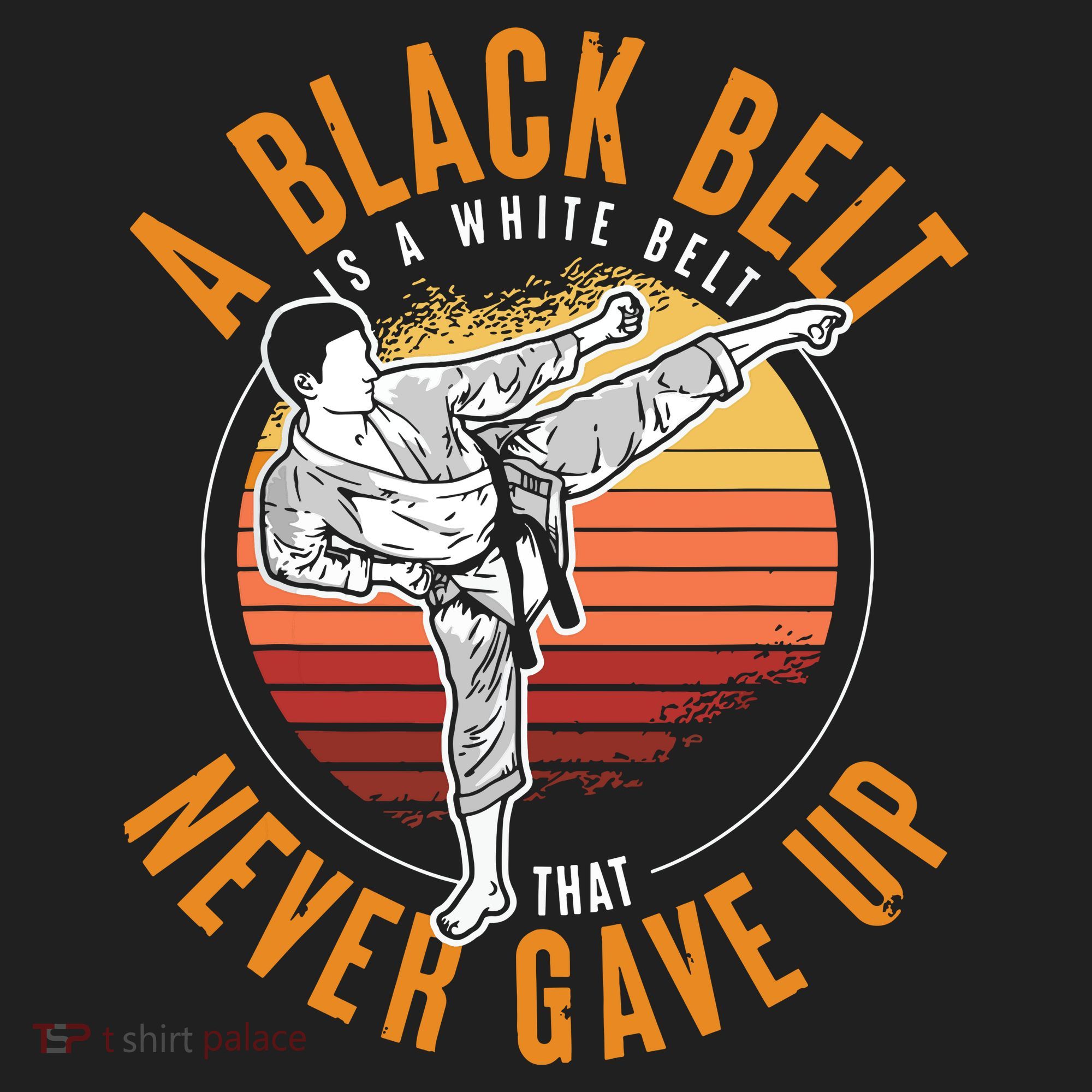 A Black Belt Is A White Belt Never Gave Up Karate Motivation Beanie