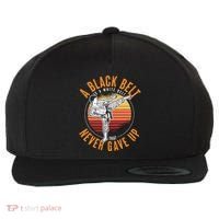 A Black Belt Is A White Belt Never Gave Up Karate Motivation Wool Snapback Cap thumb 0