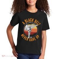 A Black Belt Is A White Belt Never Gave Up Karate Motivation Kids T-Shirt thumb 2