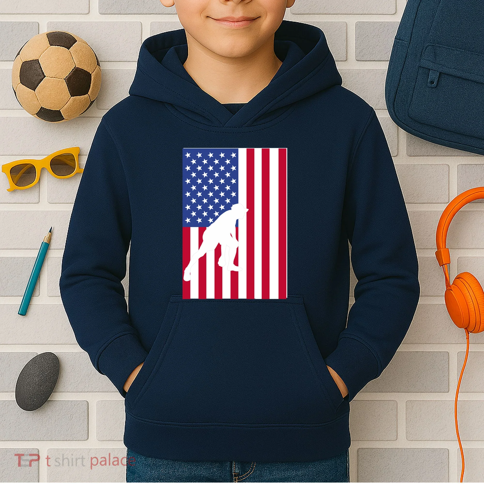 American Bocce Ball Kids Hoodie