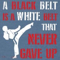 A Black Belt Is A White Belt That Never Gave Up Karate MMA Garment-Dyed Sweatshirt thumb 2
