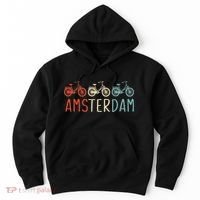 Amsterdam Bike Bicycle City Retro Cycling Gift Hoodie thumb 0