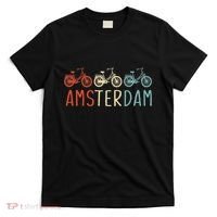 Amsterdam Bike Bicycle City Retro Cycling Gift T-Shirt thumb 0