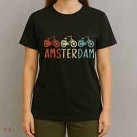 Amsterdam Bike Bicycle City Retro Cycling Gift T-Shirt thumb 4
