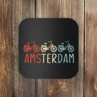 Amsterdam Bike Bicycle City Retro Cycling Gift Coaster thumb 0