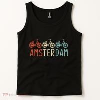 Amsterdam Bike Bicycle City Retro Cycling Gift Tank Top thumb 2