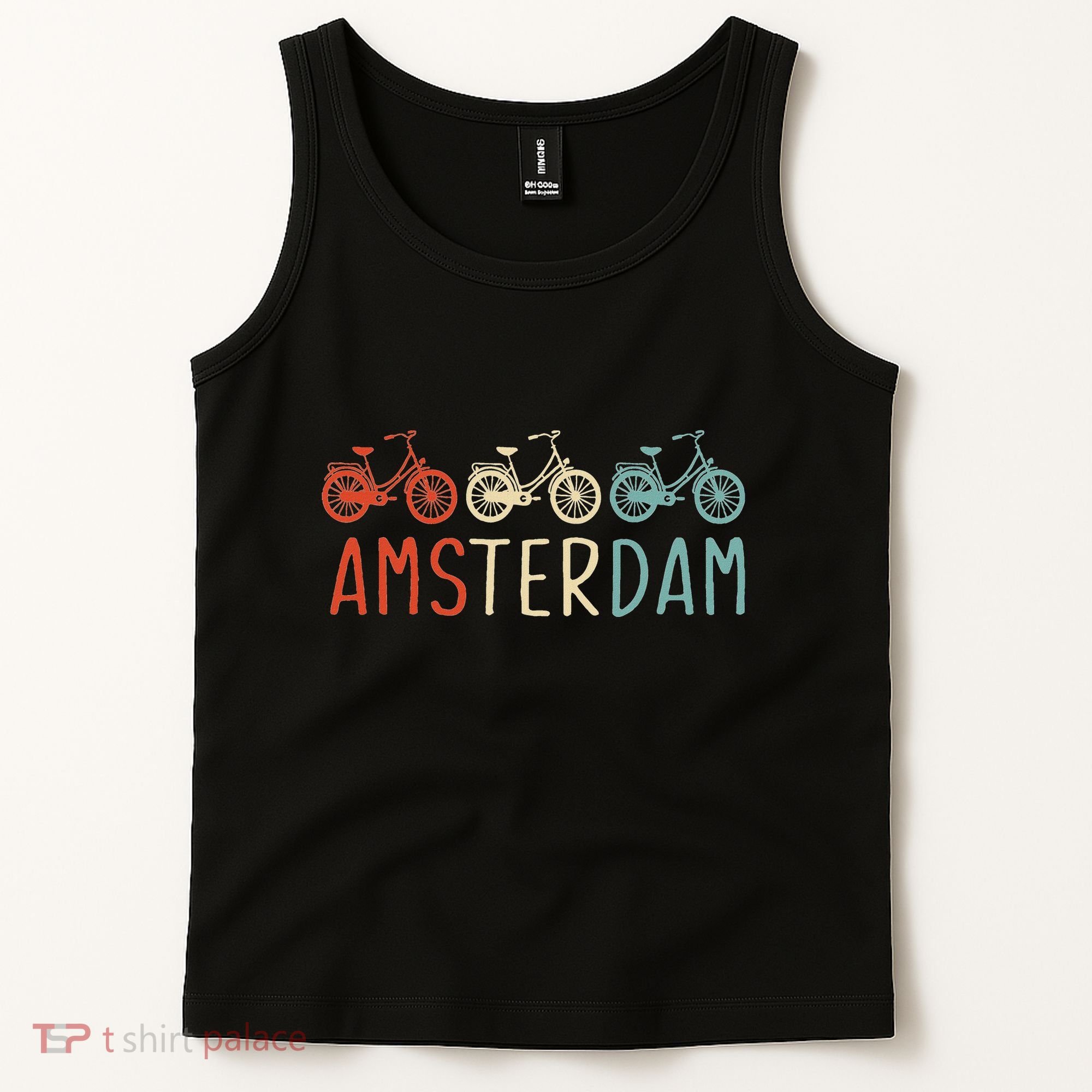 Amsterdam Bike Bicycle City Retro Cycling Gift Tank Top