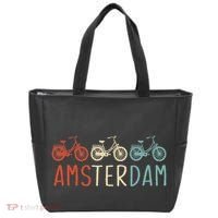 Amsterdam Bike Bicycle City Retro Cycling Gift Tote Bag thumb 0