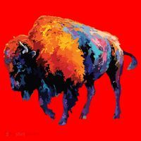 American Buffalo Buffalo American Bison Santa Hat thumb 1