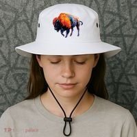 American Buffalo Buffalo American Bison Bucket Hat thumb 3