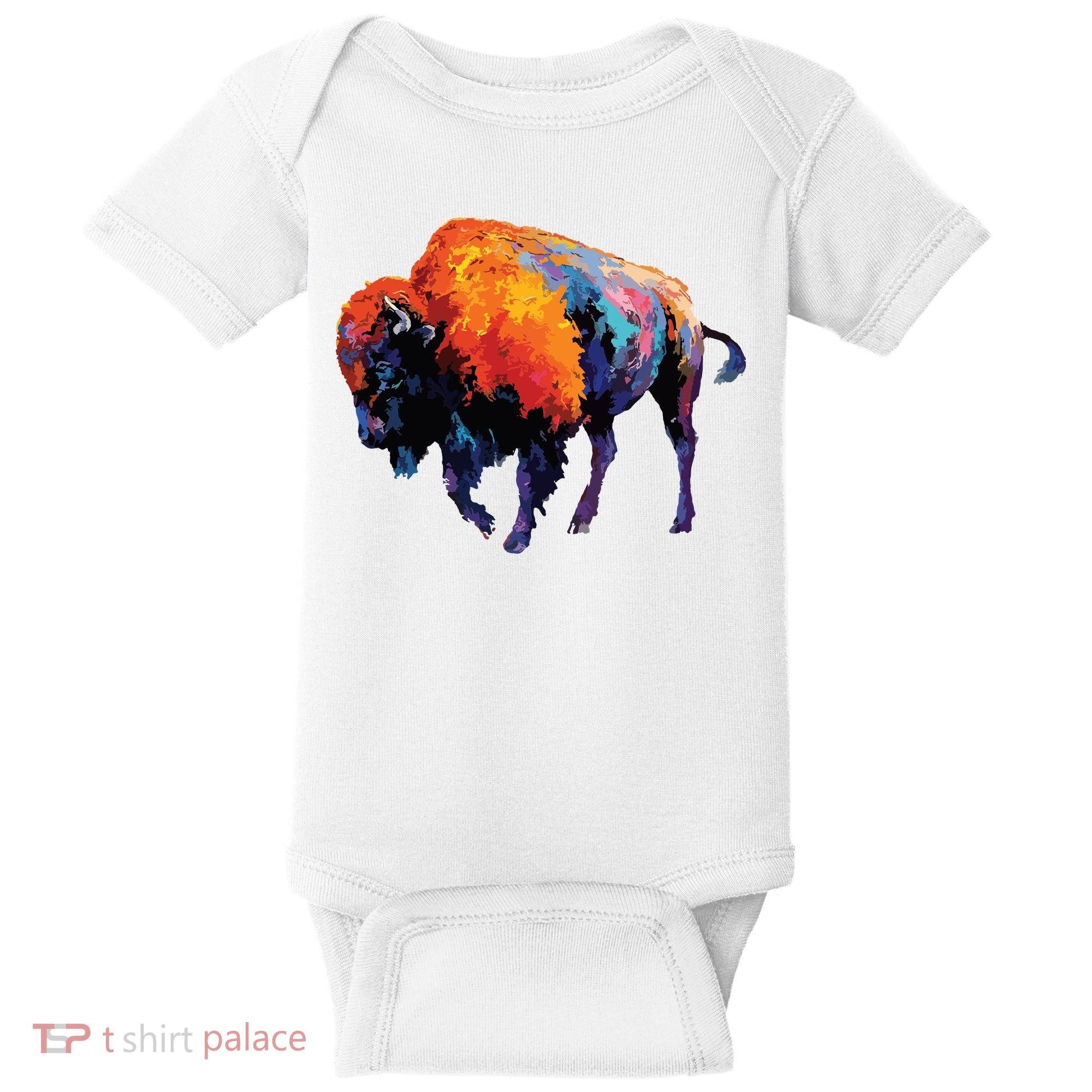 American Buffalo Buffalo American Bison Baby Bodysuit