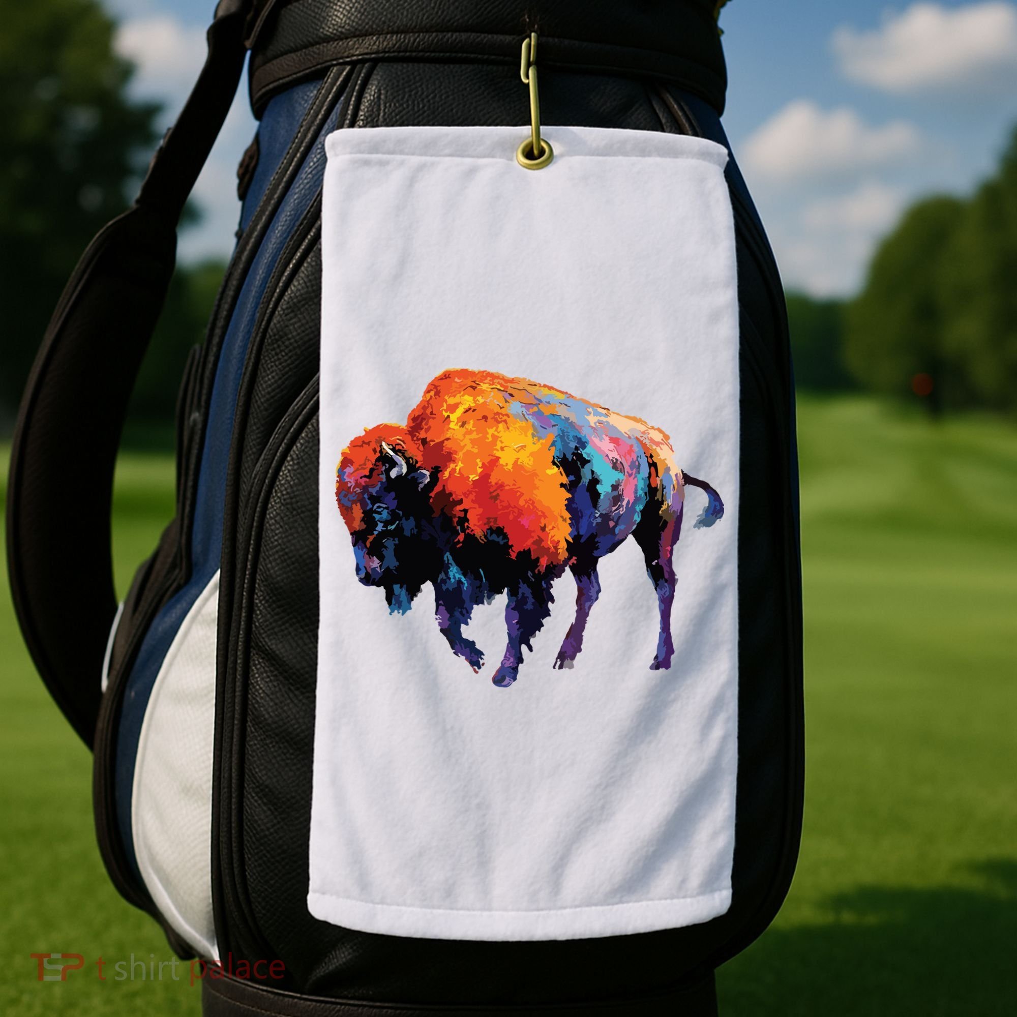 American Buffalo Buffalo American Bison Golf Towel