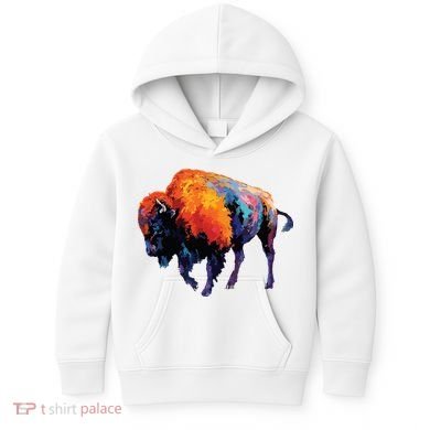 American Buffalo Buffalo American Bison Kids Hoodie