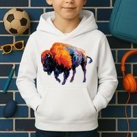 American Buffalo Buffalo American Bison Kids Hoodie thumb 2