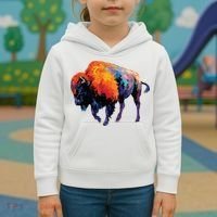 American Buffalo Buffalo American Bison Kids Hoodie thumb 3