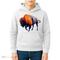 American Buffalo Buffalo American Bison Kids Hoodie thumb 4