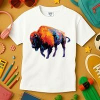 American Buffalo Buffalo American Bison Kids T-Shirt thumb 3