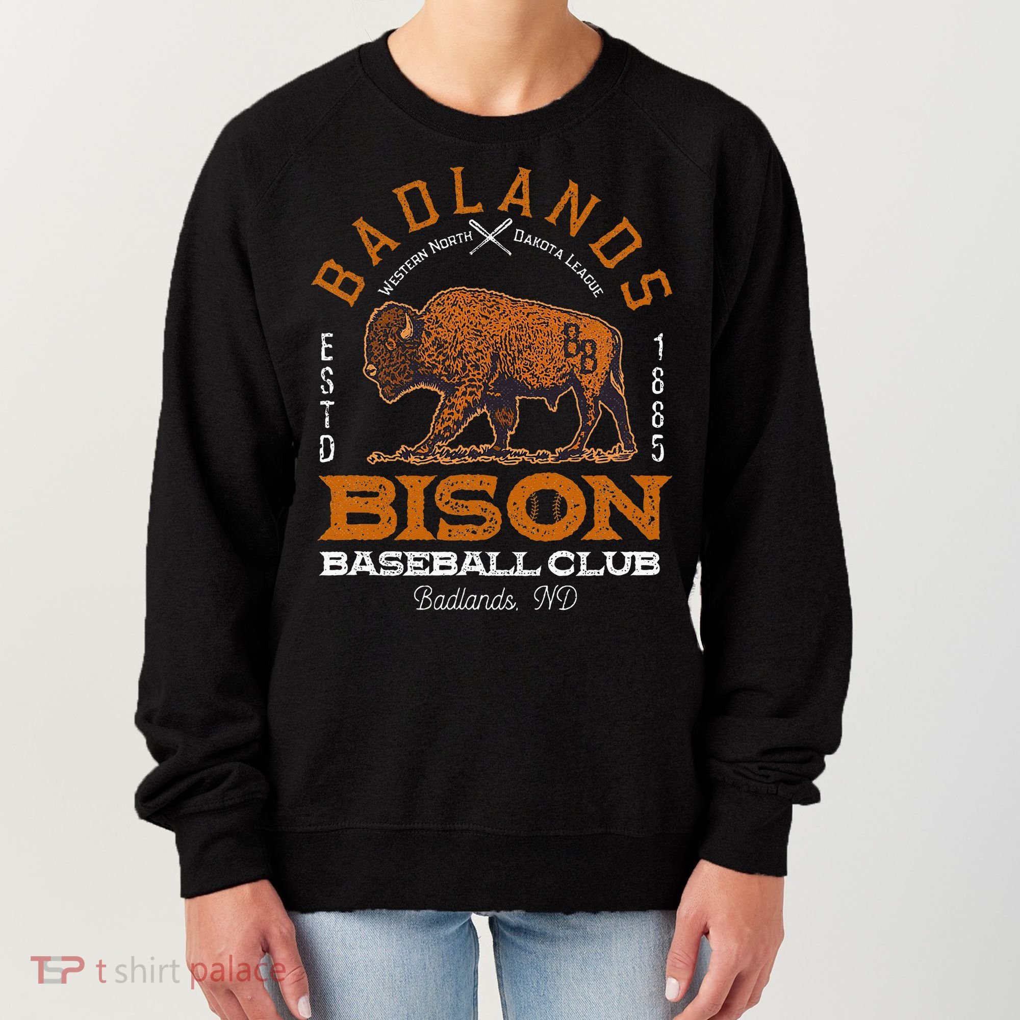 American Bison Baseball Retro Minor League Baseball Team Women's Sweatshirt