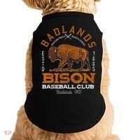 American Bison Baseball Retro Minor League Baseball Team Doggie Tank thumb 0