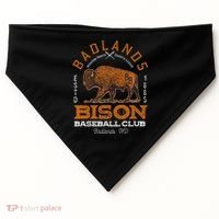 American Bison Baseball Retro Minor League Baseball Team USA-Made Doggie Bandana thumb 0